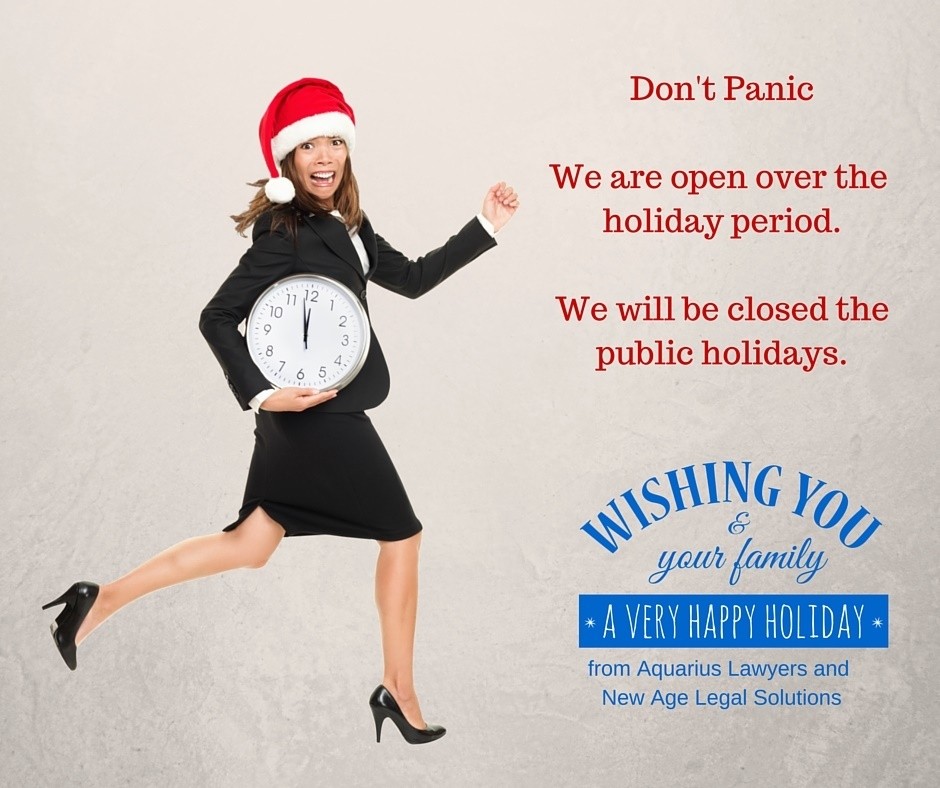 Don't PanicWe are open over the holiday period.We will be closed the public holidays.