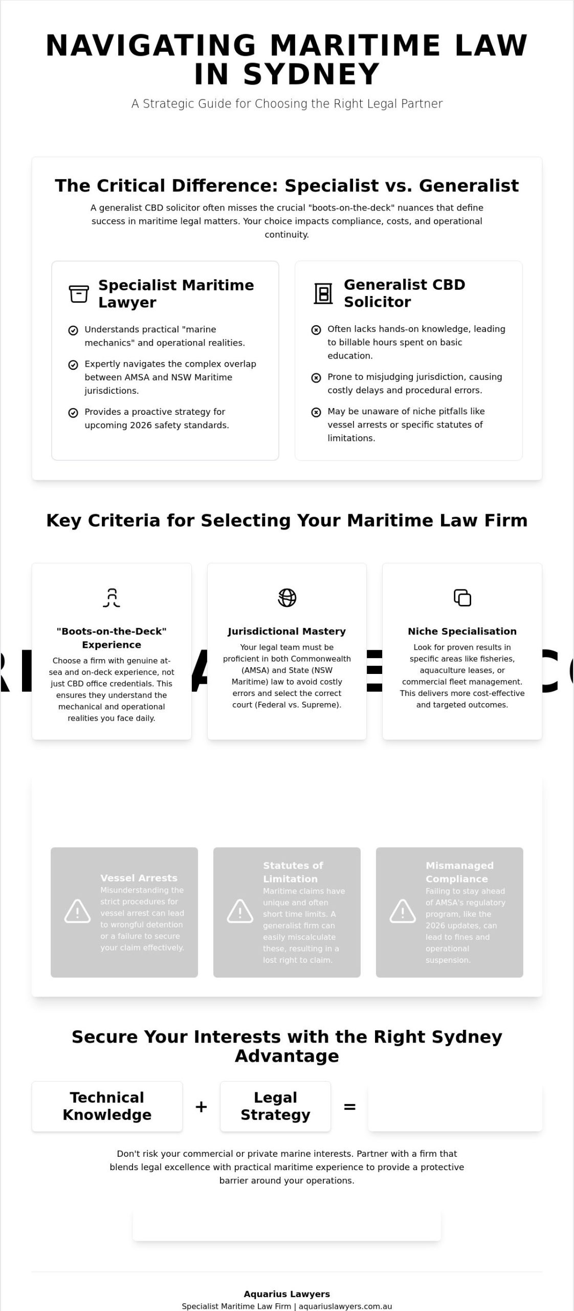 Maritime Law Firms Sydney: Choosing the Right Specialist for NSW Waters in 2026