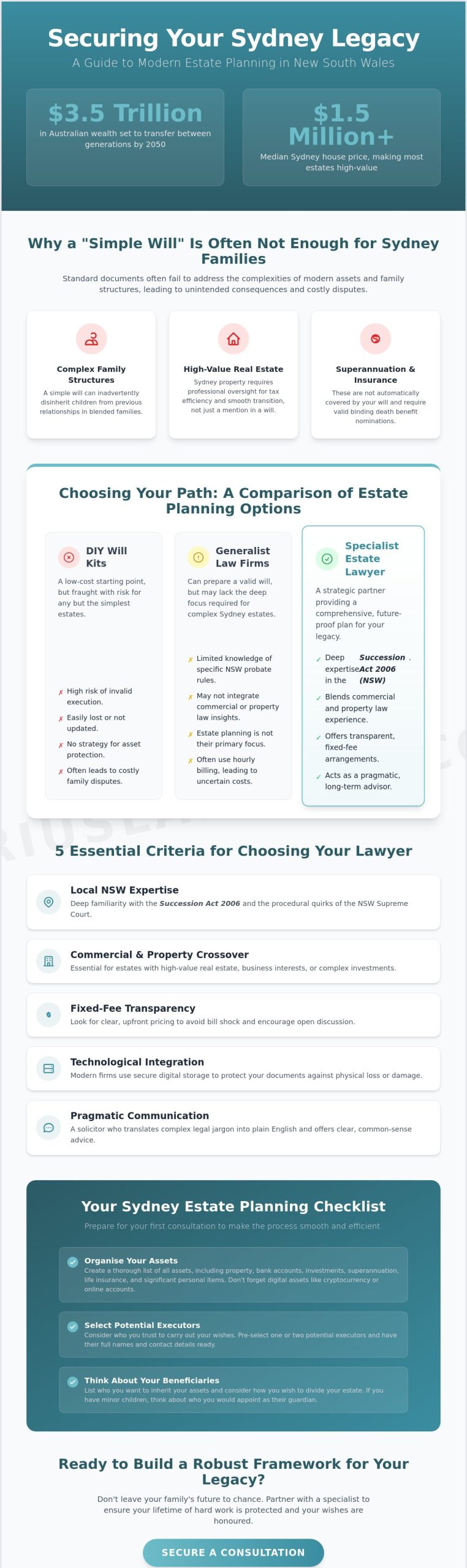 Wills and Estates Lawyer Sydney: The 2026 Guide to Protecting Your Legacy