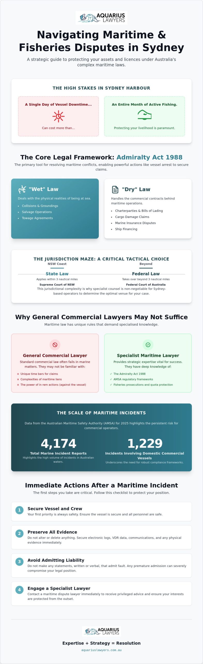 Maritime Dispute Lawyer Sydney: Expert Legal Solutions for Marine and Fisheries Conflict