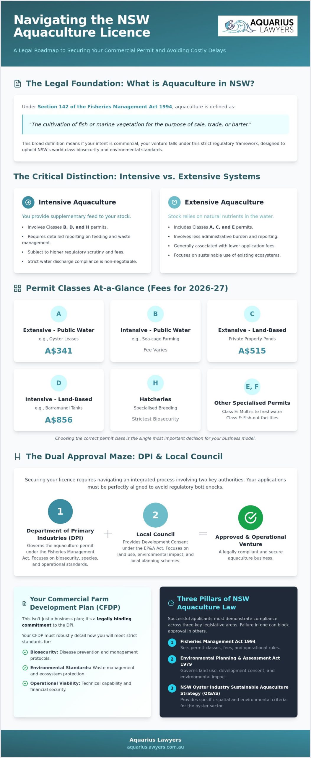 Securing an Aquaculture Lease in NSW: The Specialist Legal Guide